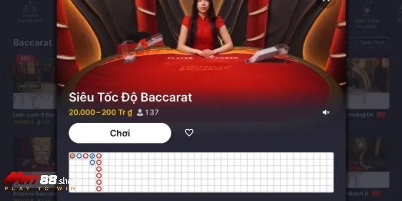 Tham gia chơi Baccarat tốc độ tại May88 ngay